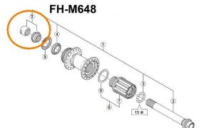 Shimano Cono Izquierdo y Tuerca FH-M678