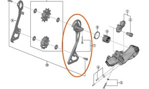 Shimano Placa Exterior Portapoleas RD-R8050-GS