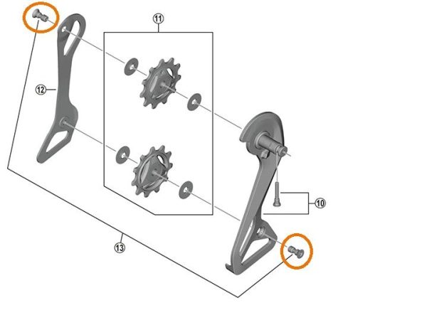Shimano Tornillos Roldanas RD-R9250
