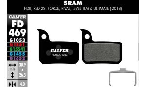 Galfer Pastillas SRAM Red 22/Force/Rival/Level TLM y Level Ultimate