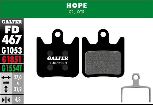 Galfer Pastillas Hope X2, XCR
